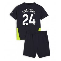 Camisa de Futebol Manchester City Josko Gvardiol #24 Equipamento Secundário Infantil 2024-25 Manga Curta (+ Calças curtas)